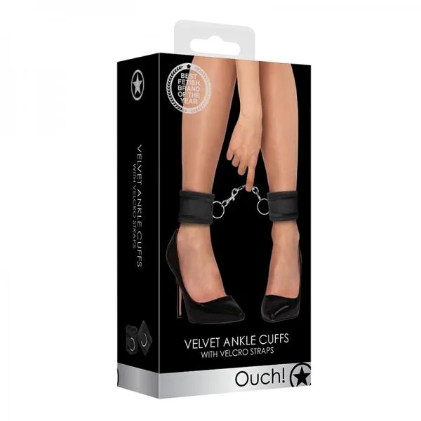Couples Shots Ouch Velvet Velcro Adjustable Ankle Cuffs