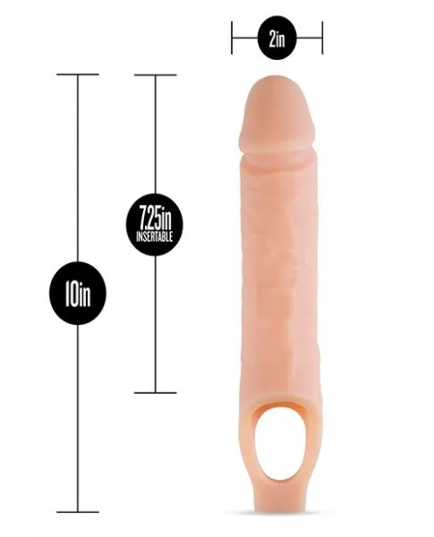 Dildos Blush Performance Plus 10 Inches Cock Sheath Penis Extender Beige Dildos Blush Performance Plus 10 Inches Cock Sheath Penis Extender Beige