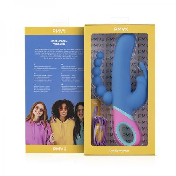Vibrators EDC Wholesale BV Pmv20 Vice Double Vibrator Silicone Blue