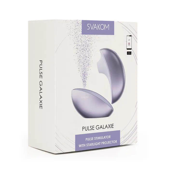 Female Sex Toys Little Tickle Svakom Galaxie Suction Vibrator with Mood Projector Midnight Lilac