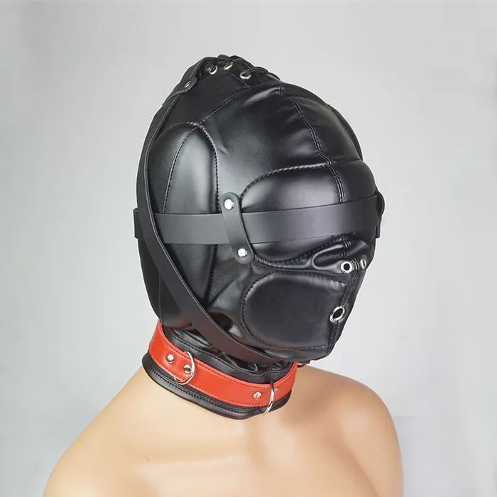 Kinkpod Restraints Mask BlindfoldLeather Breathing Hole Role Playing HoodPadded over Mouth and Ears Bondage Kinkpod Restraints Mask BlindfoldLeather Breathing Hole Role Playing HoodPadded over Mouth and Ears Bondage