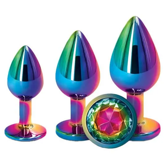 Anal Rear Assets 3Piece Rainbow Heart Anal Trainer Kit iloveexcitement