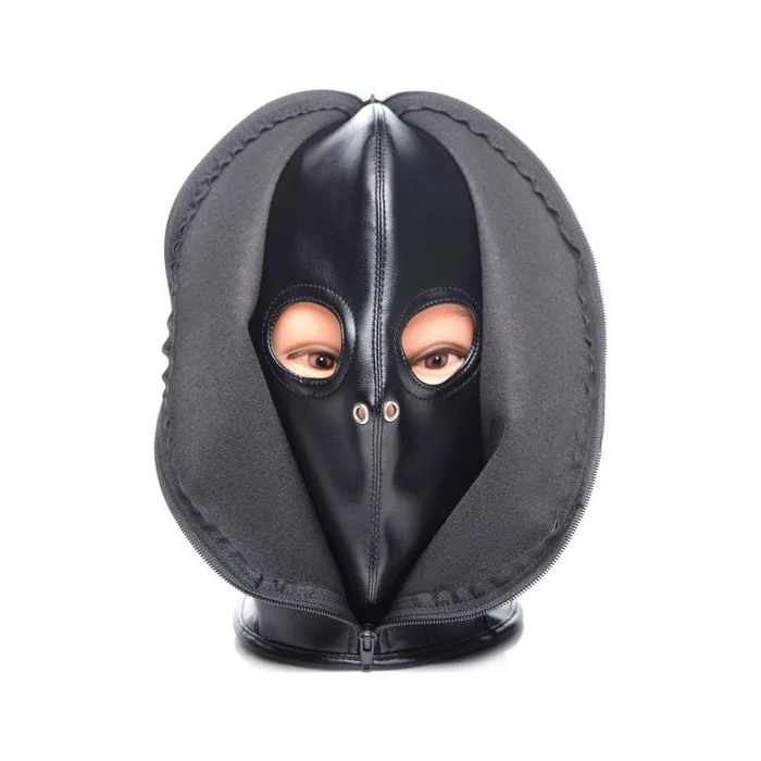 Anal Strict Strict Zip Front Bondage Hood Black 1846cm
