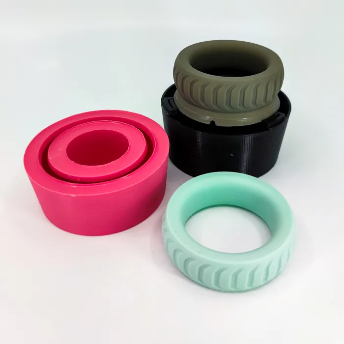dKingToymaker 50mm Silicone Cock Ring GREEN d Male Sex Toys