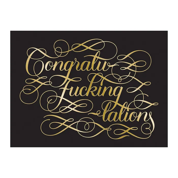 Female Sex Toys Chronicle Books Calligraphuck Youre Fcking Awesome Notecards 12Pack