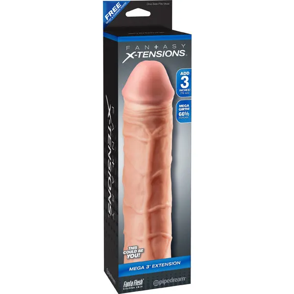 Fantasy Xtensions Mega 3 Extension Flesh Pipedream Products Male Sex Toys