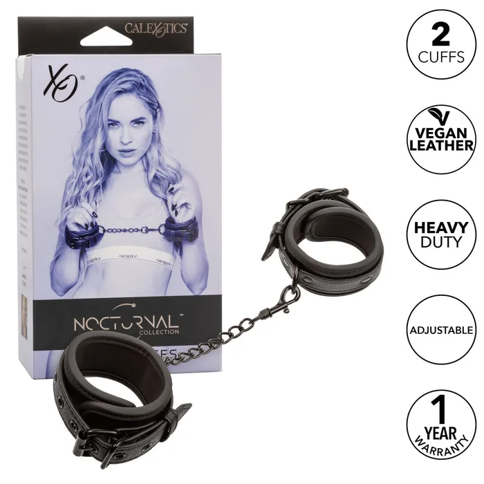 Nocturnal Collection Wrist Cuffs Black Cal Exotics Restraints