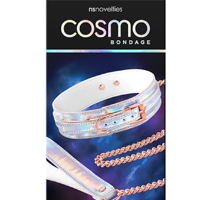 Couples Cosmo Bondage Holographic Collar and Leash NS Novelties