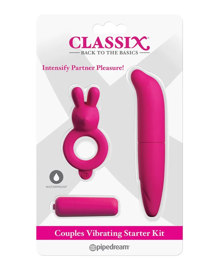 Couples Pipedream Classix 3Piece Couples Vibrating Starter Kit Pink Pipedream Products