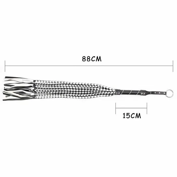 House of Dasein Couples Floggers 88Cm Black White Woven Flogger Bdsm Spanking Play Sex Whip