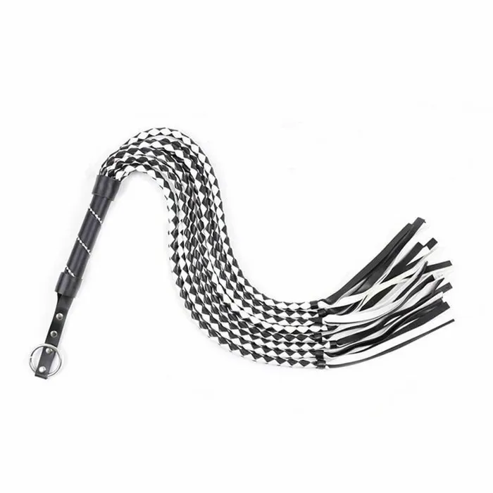 House of Dasein Couples Floggers 88Cm Black White Woven Flogger Bdsm Spanking Play Sex Whip