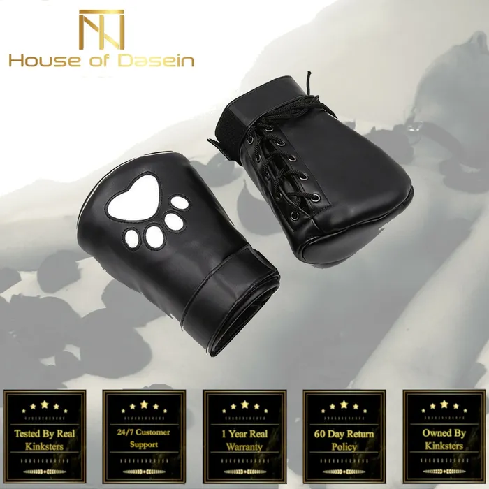 House of Dasein Pet Play Puppy Mittens Dog Gloves Hand Fist Bondage Pet Roleplay Bdsm Restraints Couples