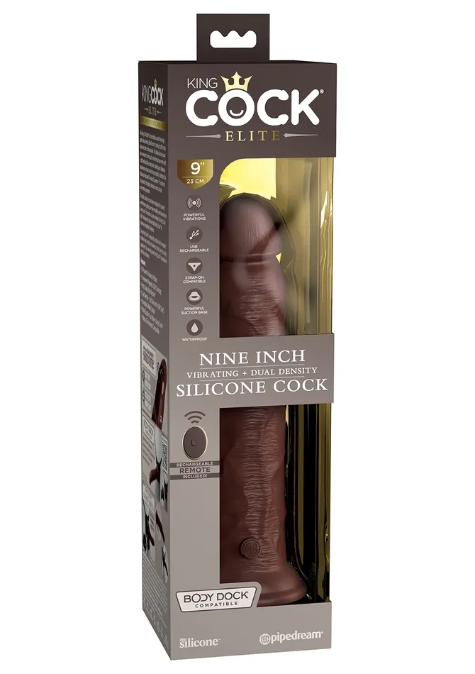 King Cock Elite 9 In Vibrating Dual Density Brown Pipedream Female Sex Toys King Cock Elite 9 In Vibrating Dual Density Brown Pipedream Female Sex Toys