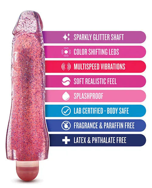 Vibrators Blush Novelties Blush Glow Dicks Glitter Vibrator Molly Pink