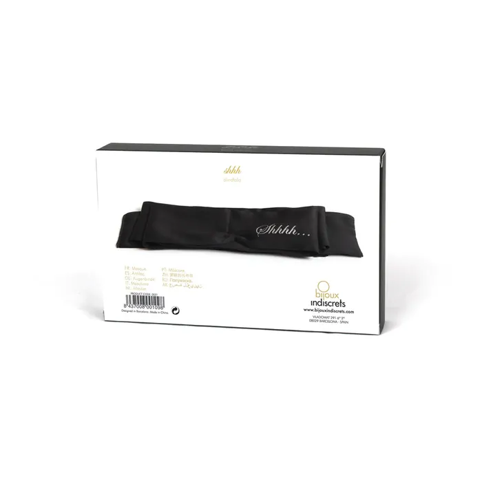 Anal Bijoux Indiscrets Bijoux Indiscrets SHHH SATIN BLINDFOLD Black Luxury Eye Mask