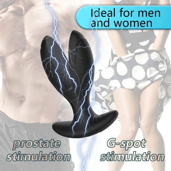 Anal EVEs SECRETS Wireless Remote Anal Dilator Electric Shock Male Prostate Massager Unisex Silicone Sex Toys