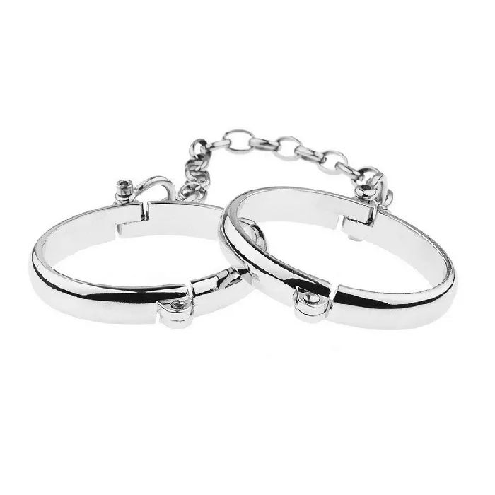 Couples EVEs SECRETS Metal Handcuffs and Ankle Cuffs with Chain BDSM Restraints Sex Toys for Women and Men