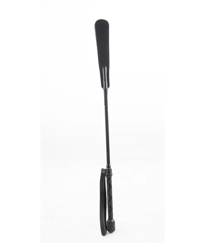 Love in Leather Restraints Love in Leather Split Tip Slapper Tab Leather Crop 22 inch Black with Wrist Strap Love in Leather Restraints Love in Leather Split Tip Slapper Tab Leather Crop 22 inch Black with Wrist Strap