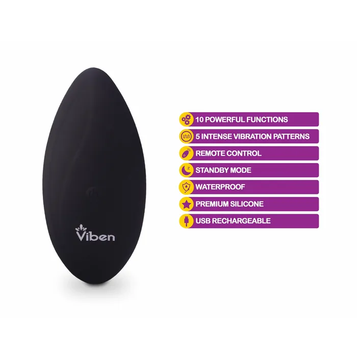 Viben Racy Remote Control 10 Function Panty Vibe Black Vibe Female Sex Toys Viben Racy Remote Control 10 Function Panty Vibe Black Vibe Female Sex Toys