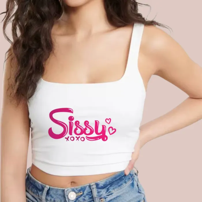 House of Chastity Sissy Cami Crop Top Vibrators