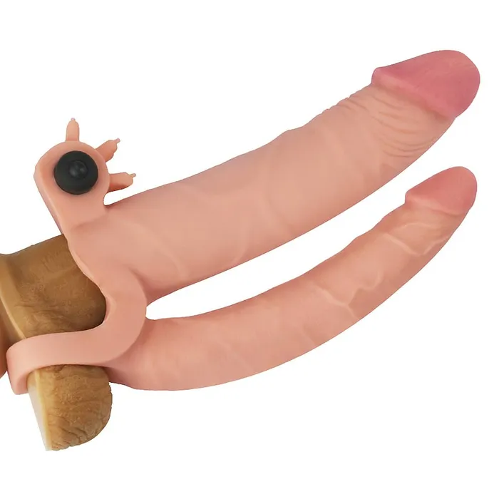 Male Sex Toys Add 1 Vibrating Penis Sleeve Double Dildo LOVETOY