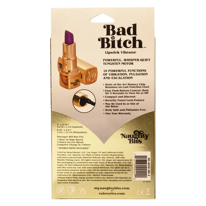Naughty Bits Bad Bitch Lipstick Vibrator CalExotics Female Sex Toys Naughty Bits Bad Bitch Lipstick Vibrator CalExotics Female Sex Toys