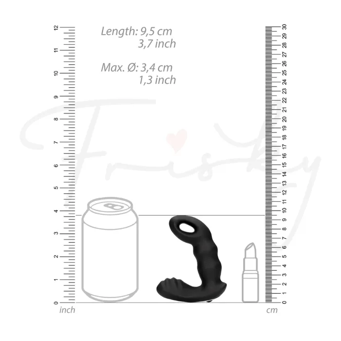 SHOTS Beaded Vibrating Prostate Massager with Remote Control Black SHOTS Anal