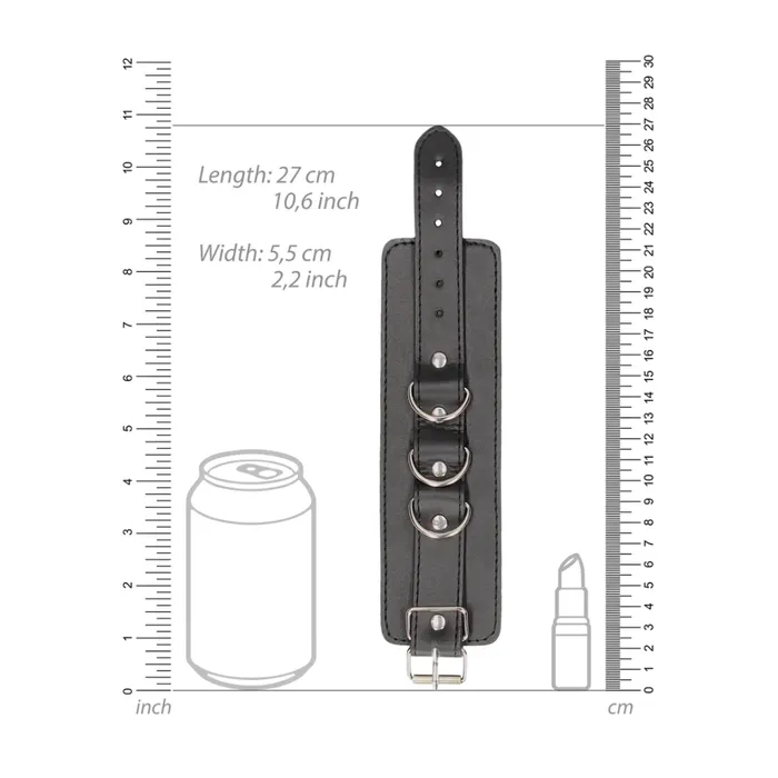 SHOTS Restraints SHOTS Leather Cuffs Black